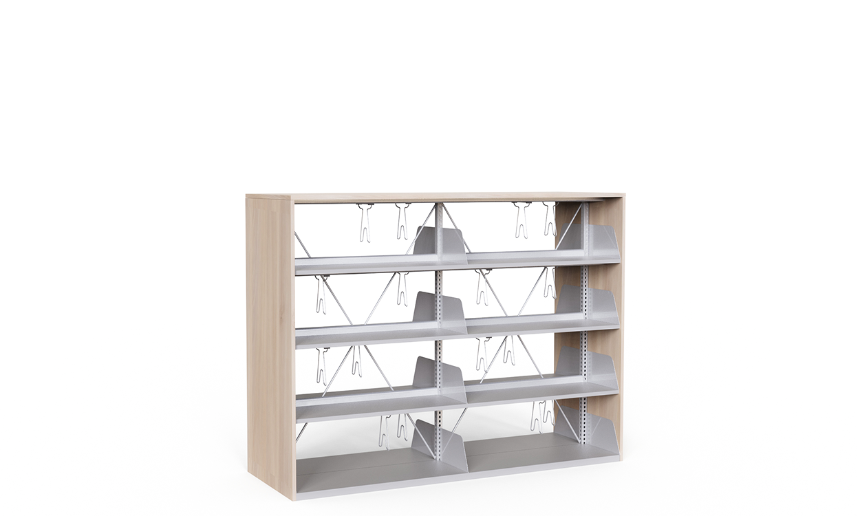 Wood Metal Library Cabinet 1072108