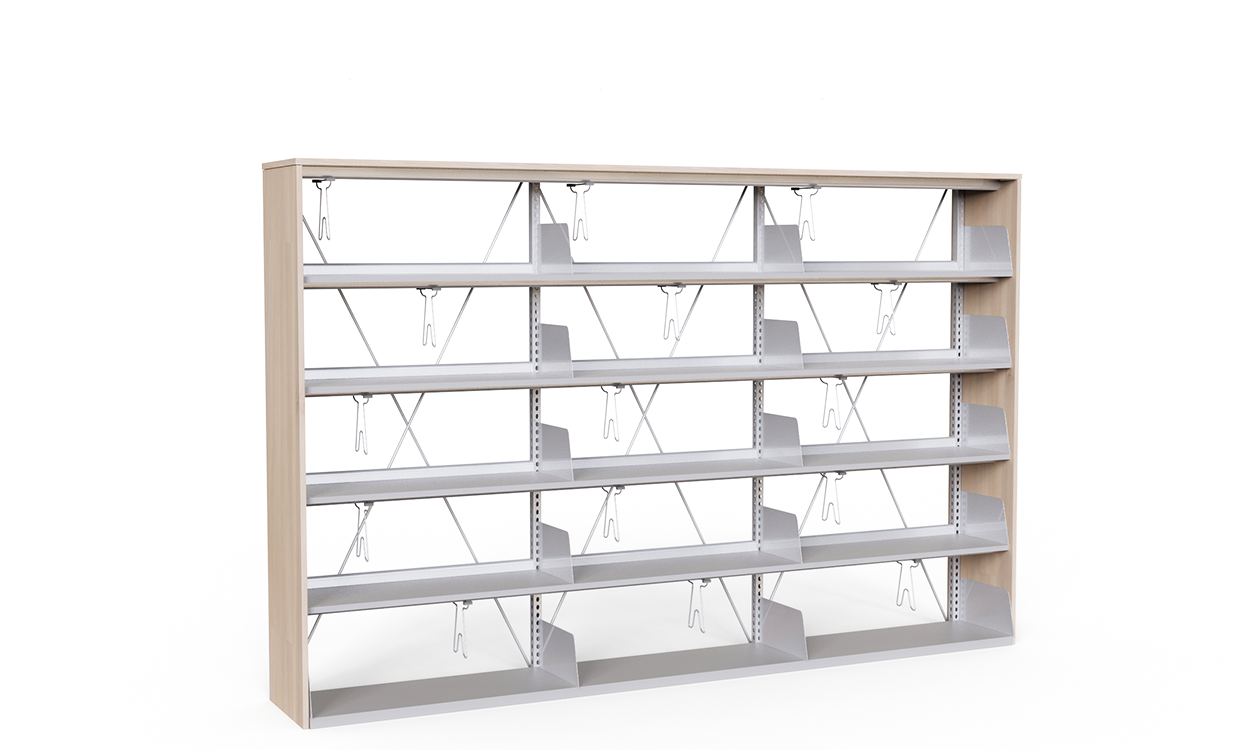 Wood Metal Library Cabinet 1072115