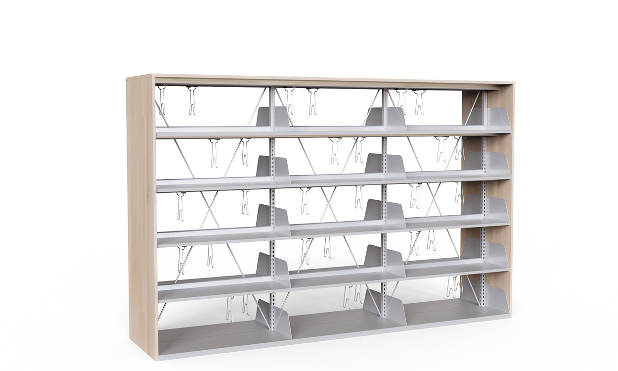 Wood Metal Library Cabinet 1072116