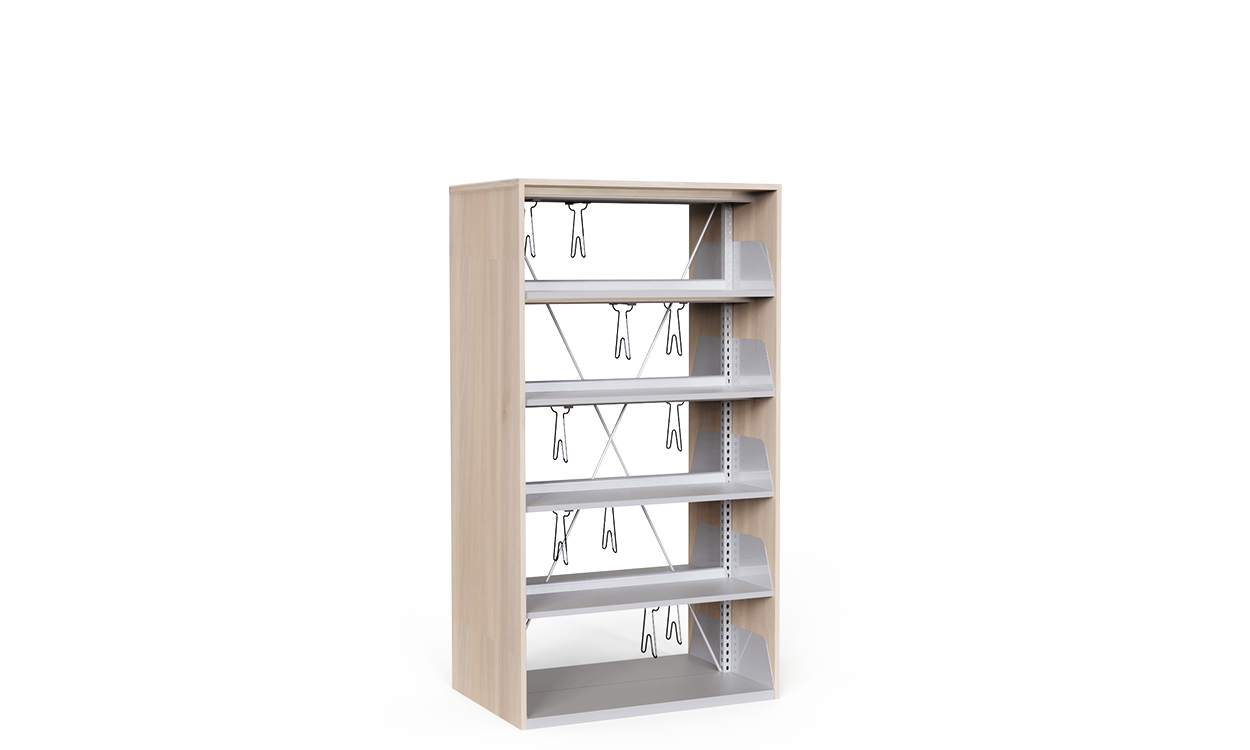 Wood Metal Library Cabinet 1072104