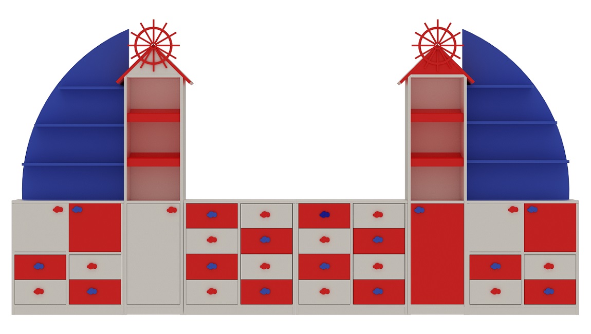 Yelken Konseptli Anaokul Dolabı 31204