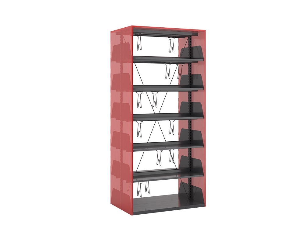 Pleksi Metal Kütüphane Dolabı - Library Cabinet - Yalçınkaya